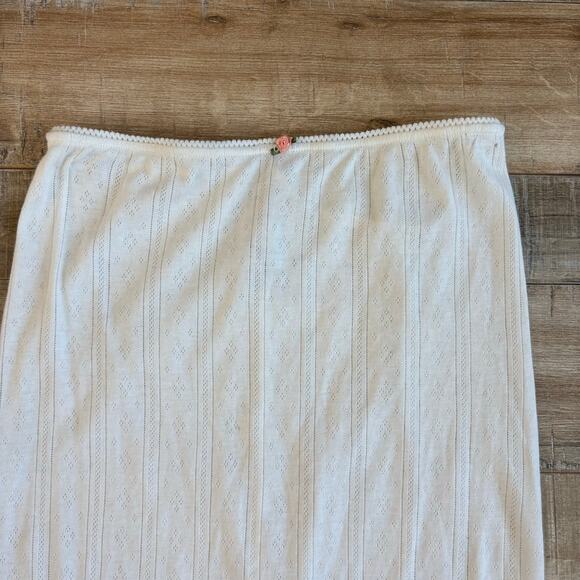 With Jean Dylan White Knit Midi Skirt Size XS - Picture 3 of 7